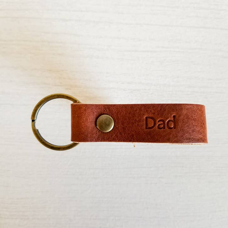 Dad Leather Keychain