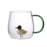 Animal Shape Glass Cup Duck
