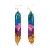 Strata Fringe with Gold Sprinkles Earrings