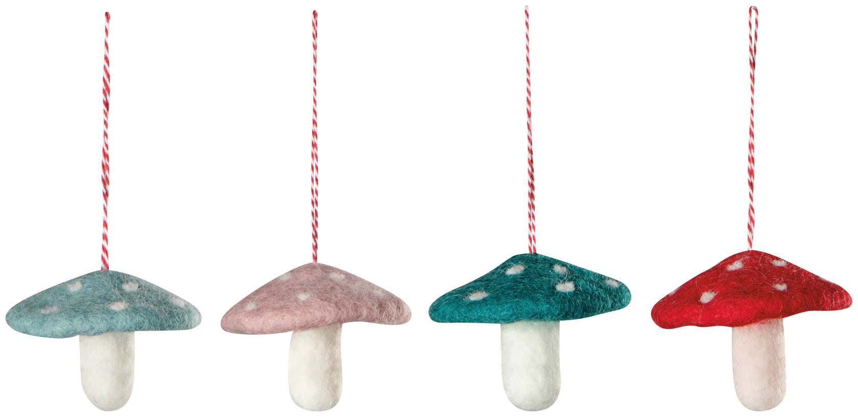 Ornament Felt Mushroom Gems