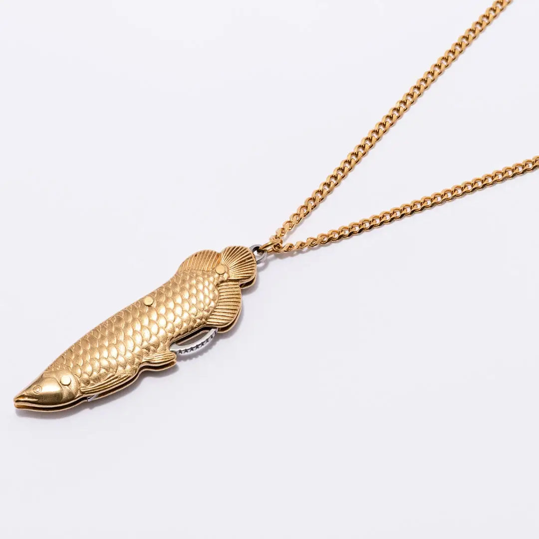 Fish Utility Safety Necklace - Brass