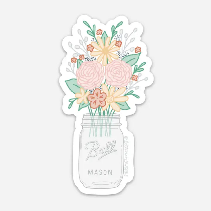 Florals in a Mason Jar