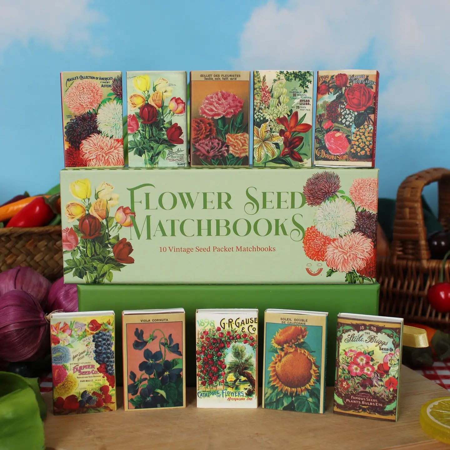 Flower Seed Matchbook Set