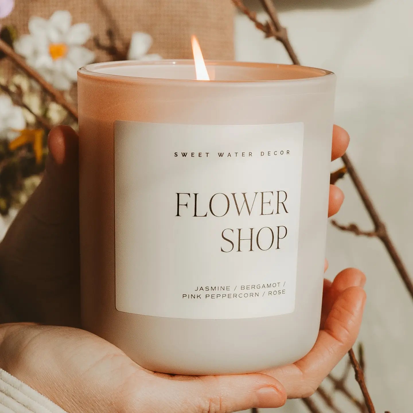 Flower Shop 15 oz Soy Candle, Matte Jar