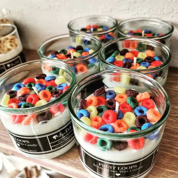 Fruit Loops Cereal Candle 8 oz