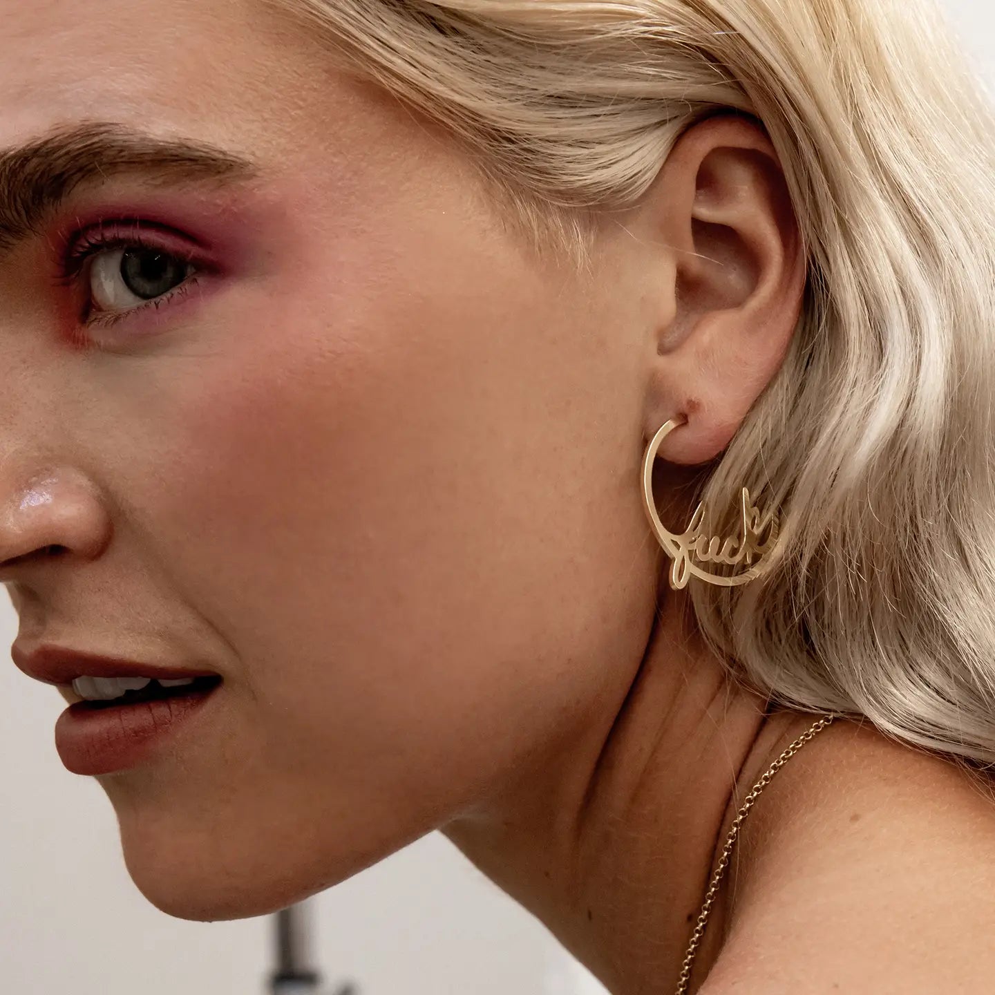 Fuck Hoop Earrings - 14K Gold Plate