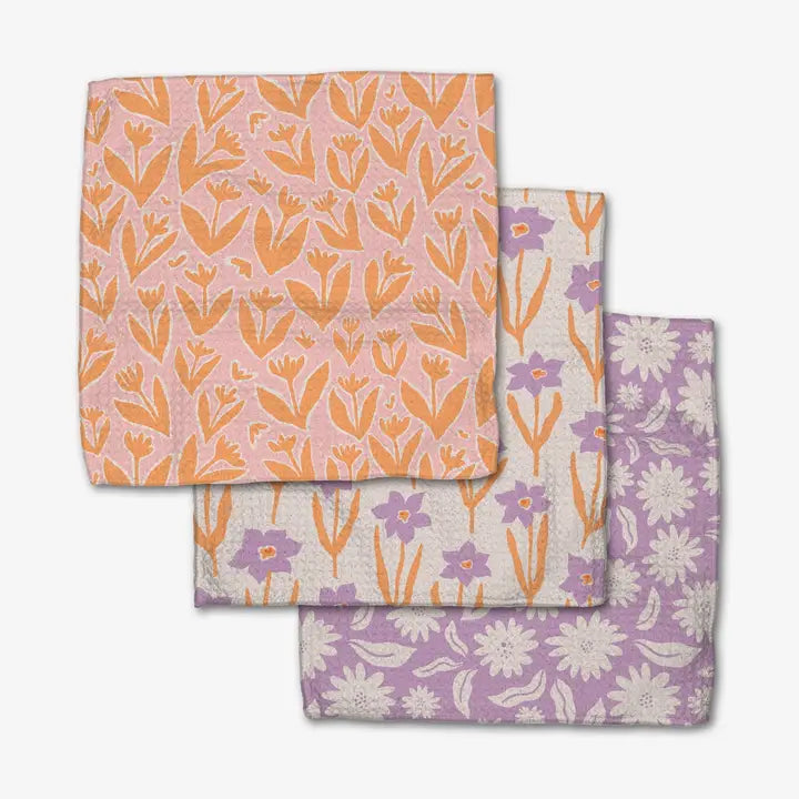 Spring Flowers Dishcloth Set