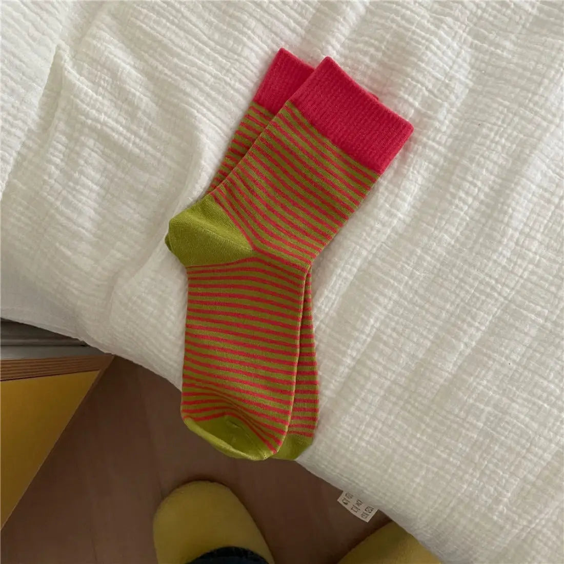 Rufia - Colorful Striped Socks Green