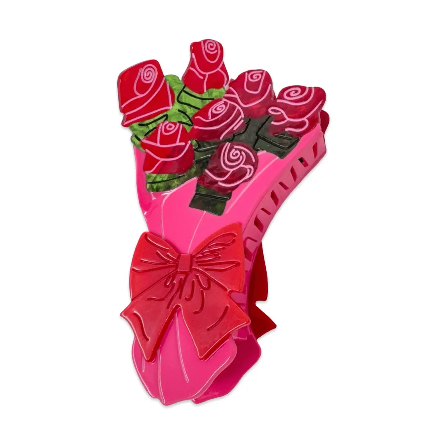 Large Gummy Rose Hair Claw Clip