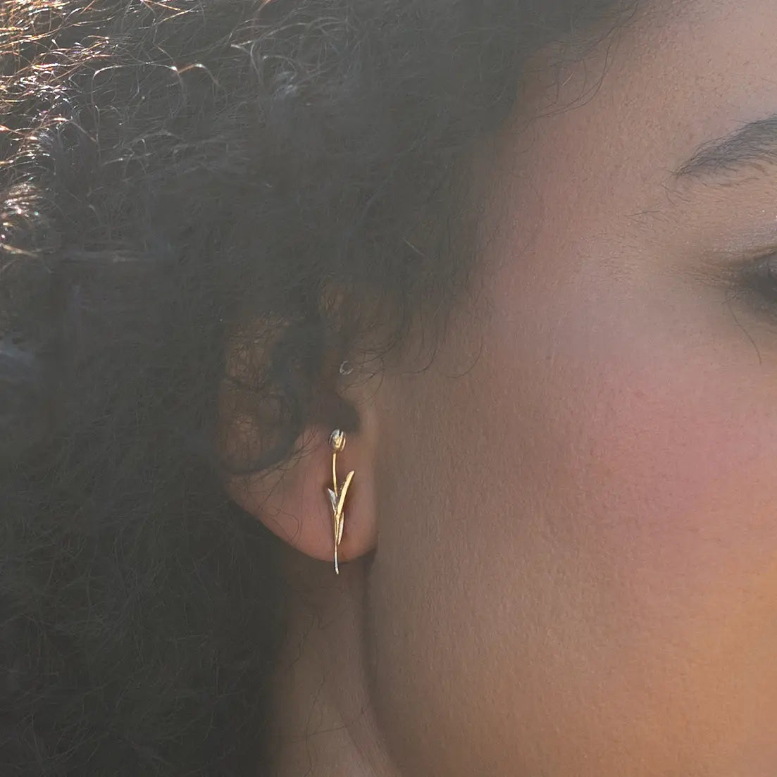Holland Tulip Studs - 18K Gold Plated