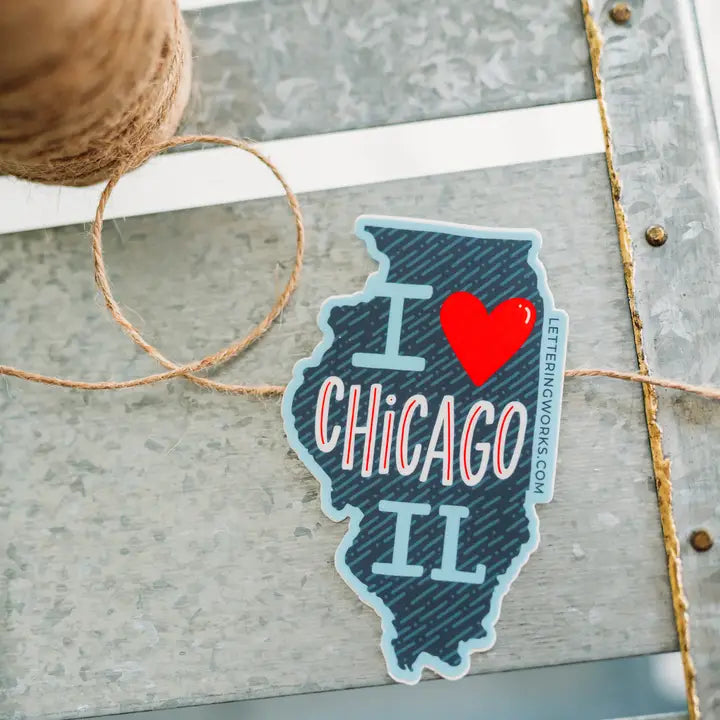 I Heart Chicago IL Sticker
