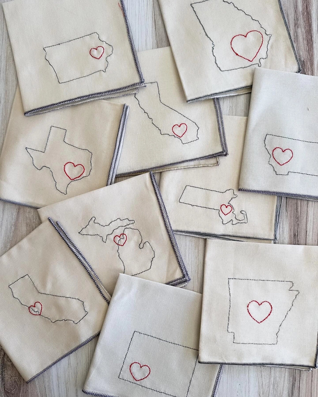 Illinois State Cocktail Napkins - Set of 4