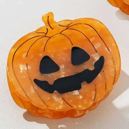 Jack O Lantern Pumpkin | Halloween Claw Clip