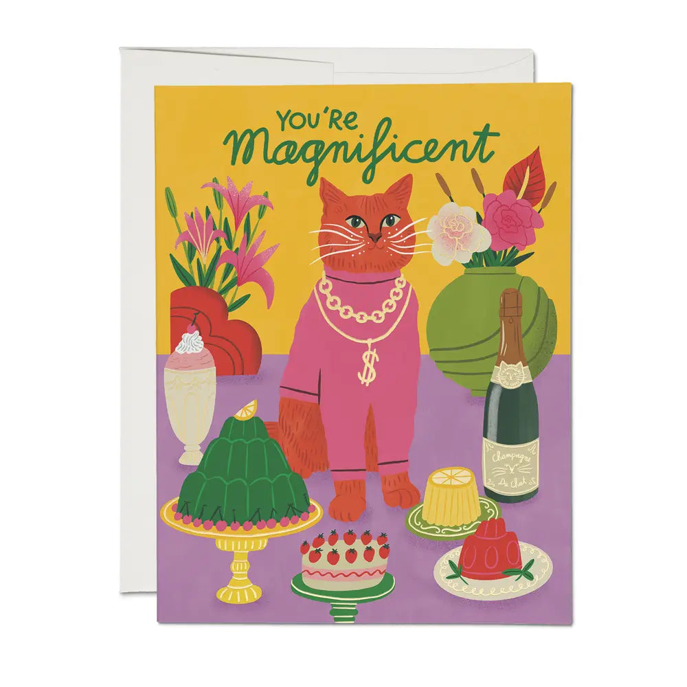 Magnificent Cat Friendship Greeting Card
