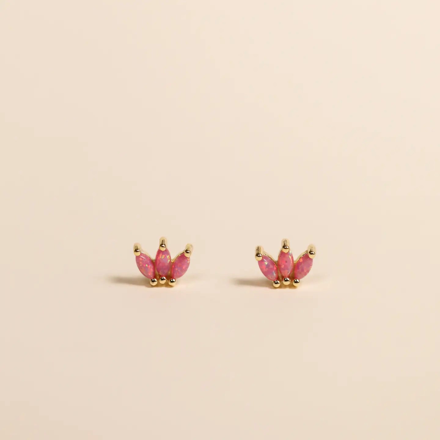 Opal Crown Stud Pink