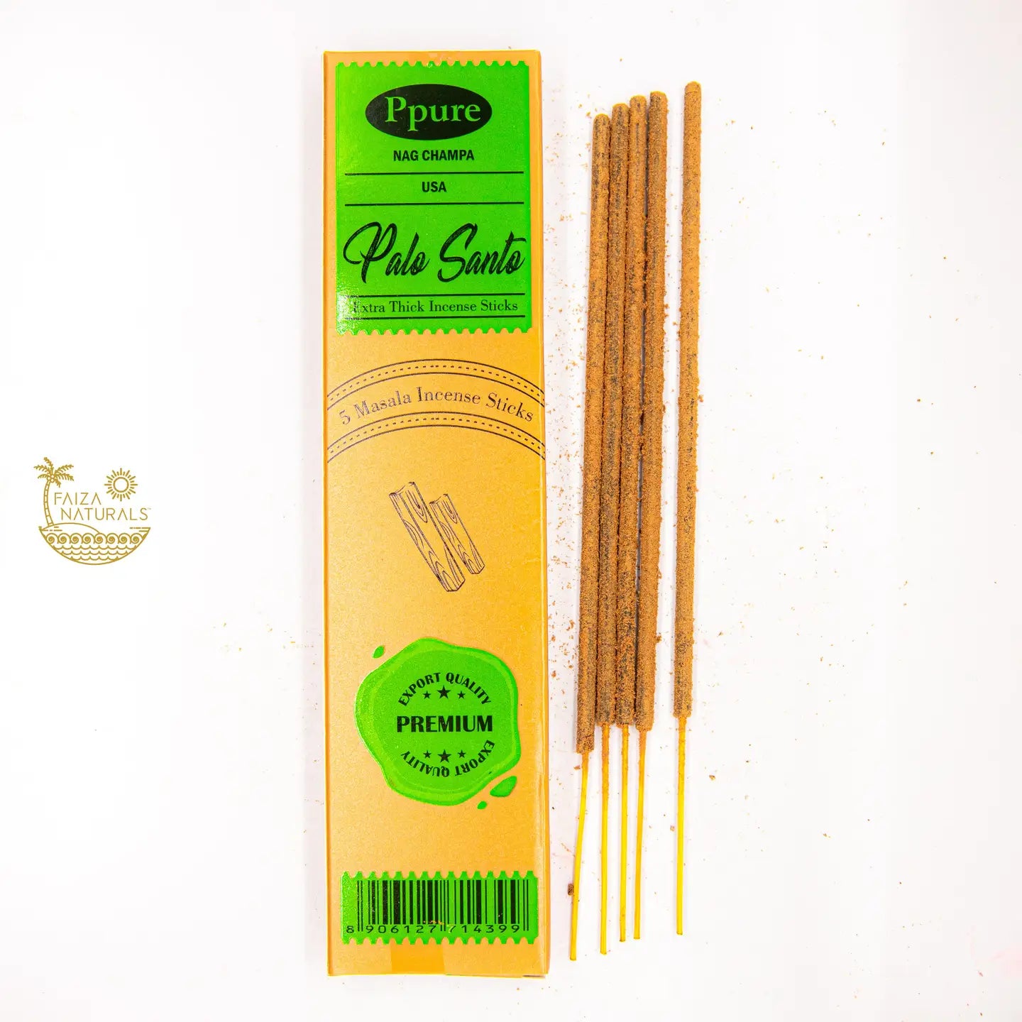 Palo Santo Incense Stick 5-Pack (Handmade, Ultra Thick)