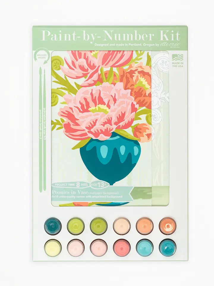 Paint-by-Number Kit Peonies