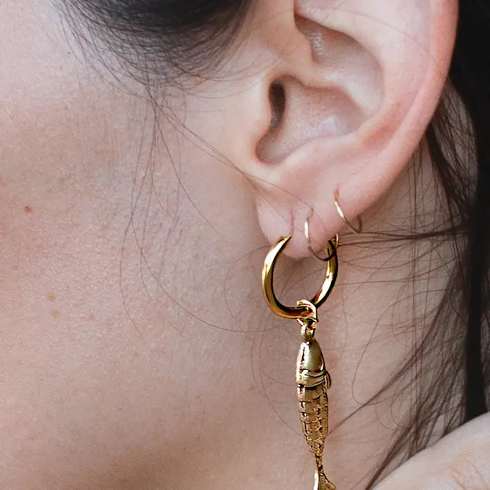 Pesce Hoops - 18K Gold Plated
