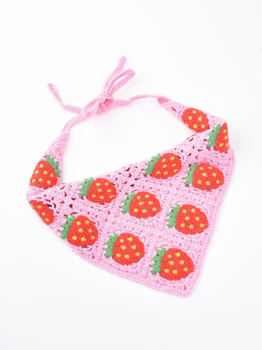 Woven Strawberry Hairband - pink