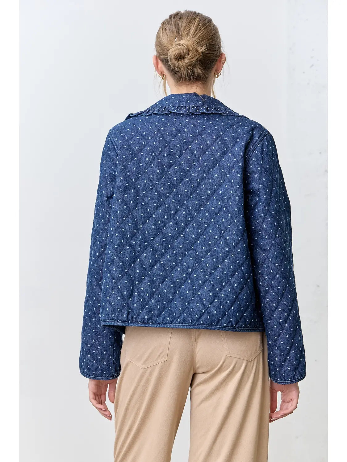 Polka Dot Peter Pan Collar Jacket