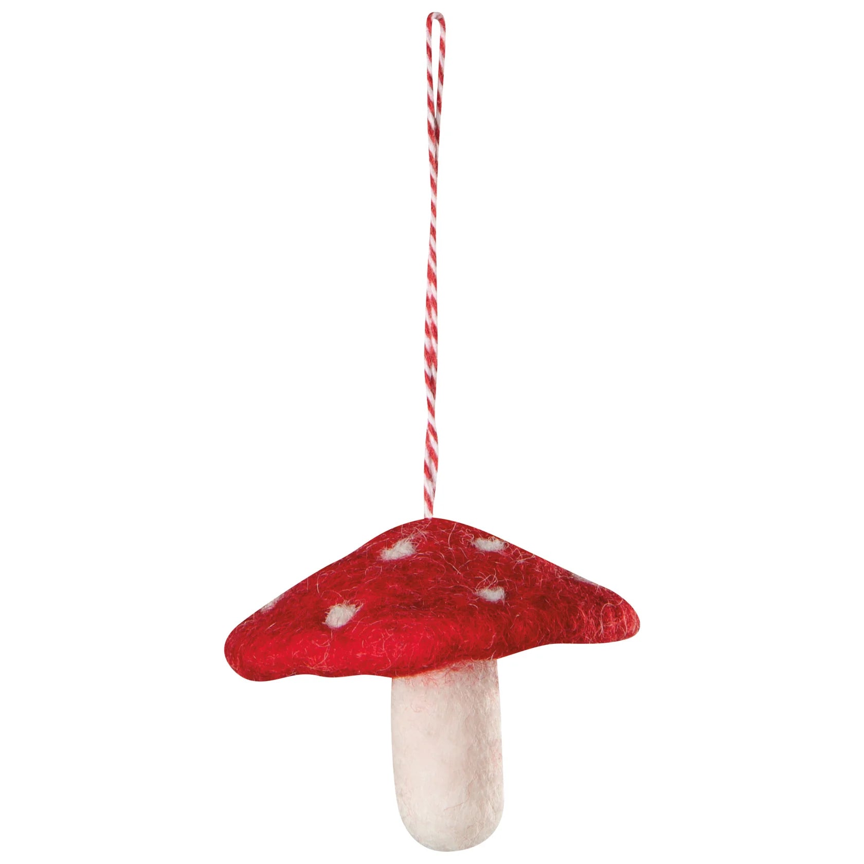 Ornament Felt Mushroom Gems Red
