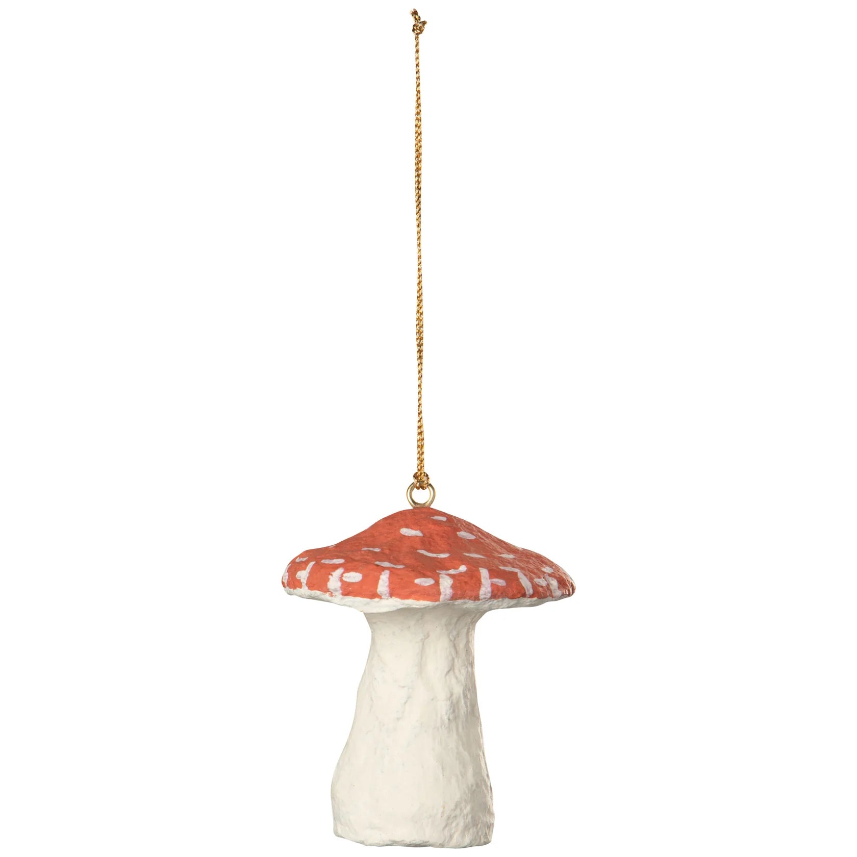Mache Mushroom Gems Ornament Red