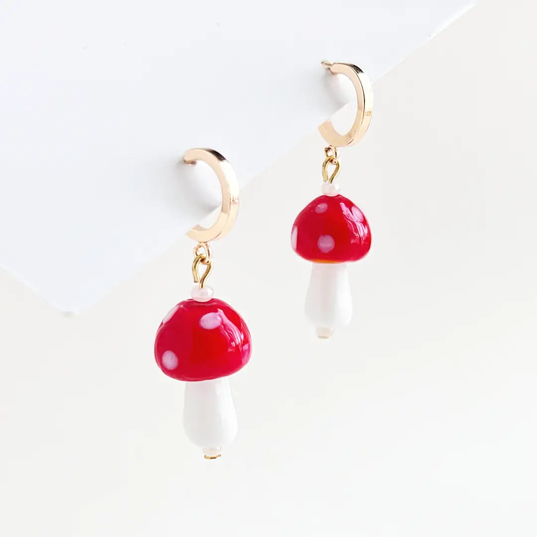 Red Mushroom Earrings
