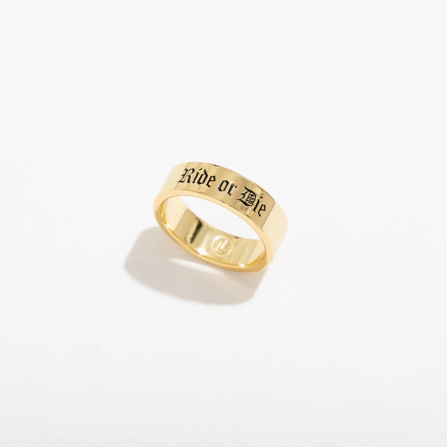 Ride or Die 14 Gold Plated Eternity Band Ring