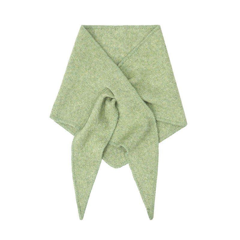 Solid Knit Triangle Scarf