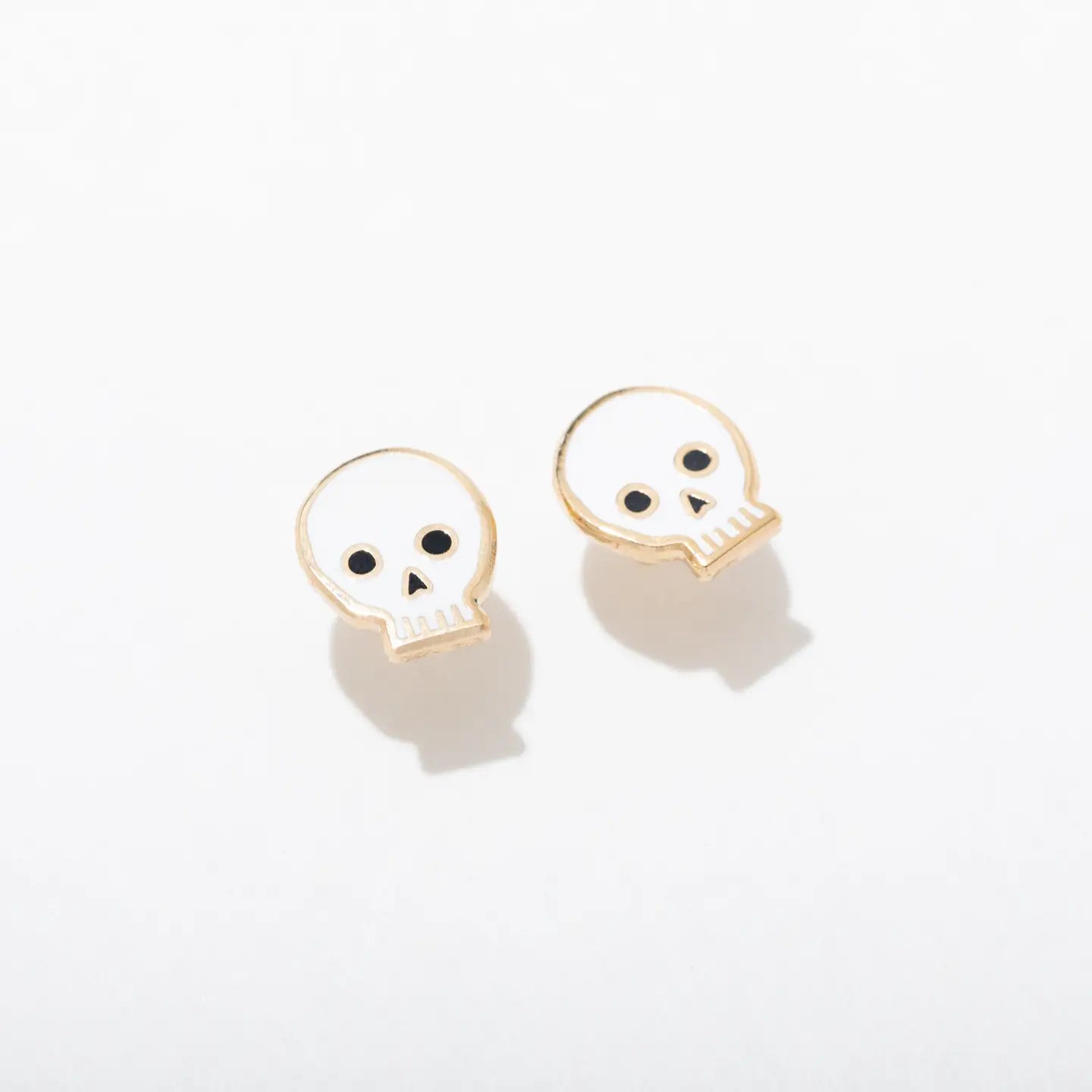 Skull Enamel Stud Earrings