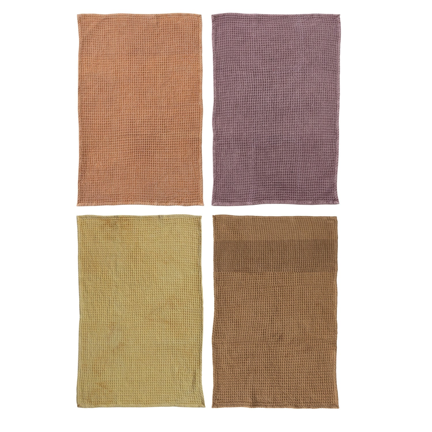 Stonewashed Cotton Waffle Weave Kitchen Towel