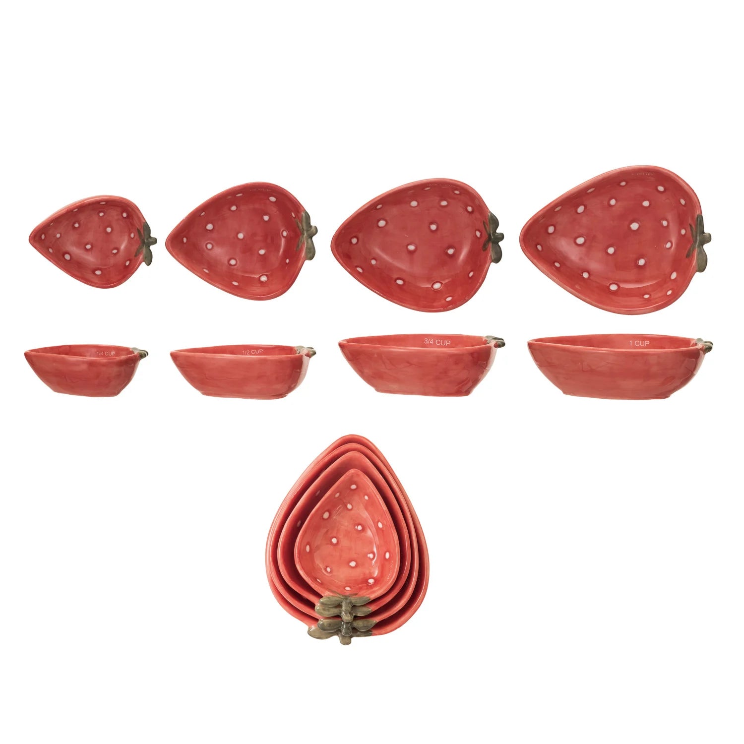 Strawberry measuring cups