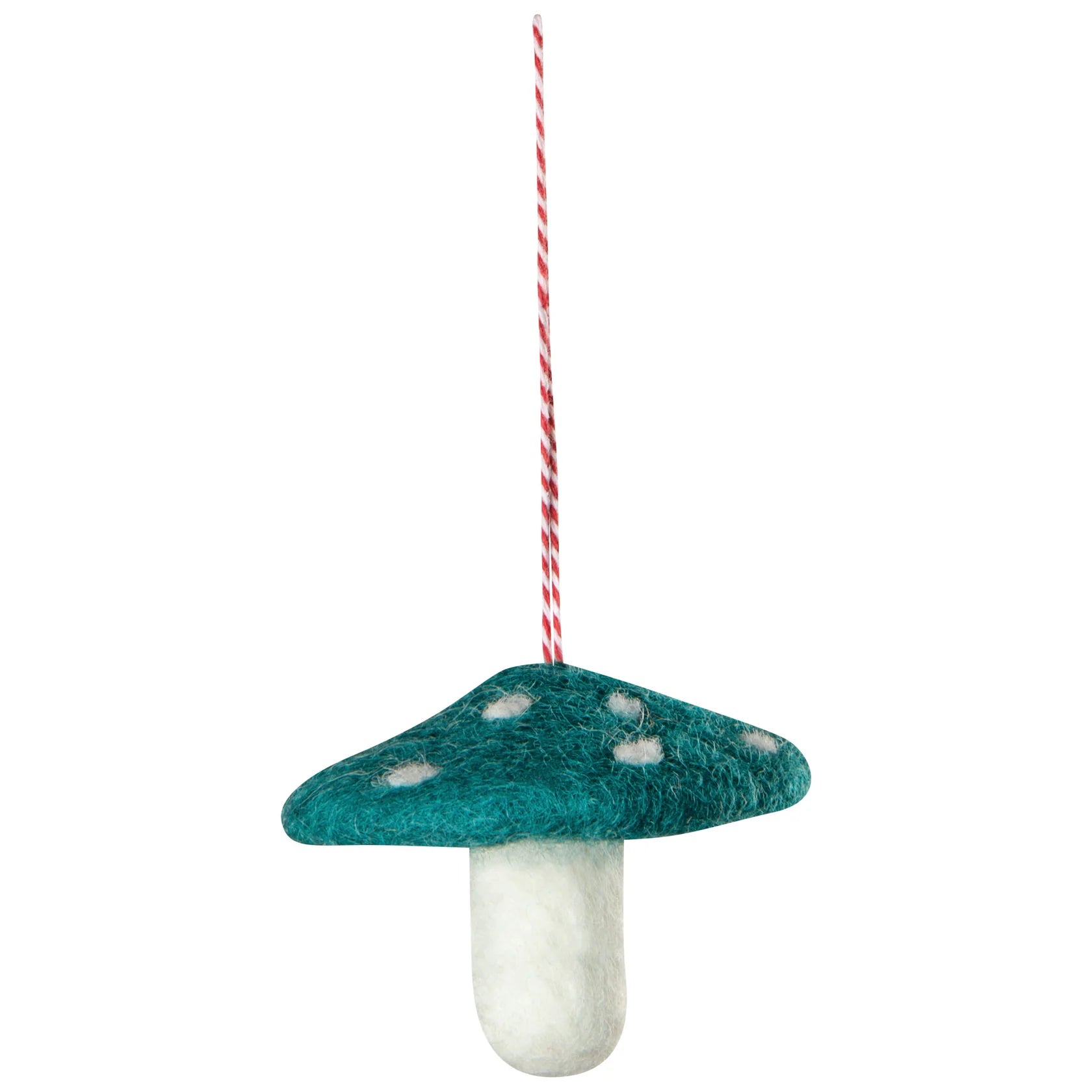 Ornament Felt Mushroom Gems Teal