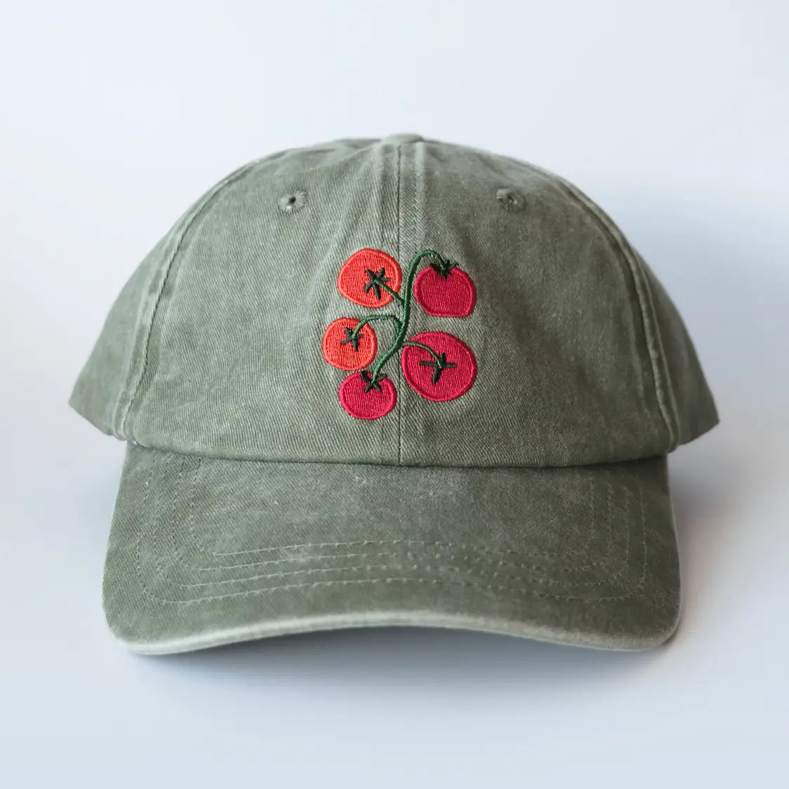 Tomato Vine Embroidered Hat