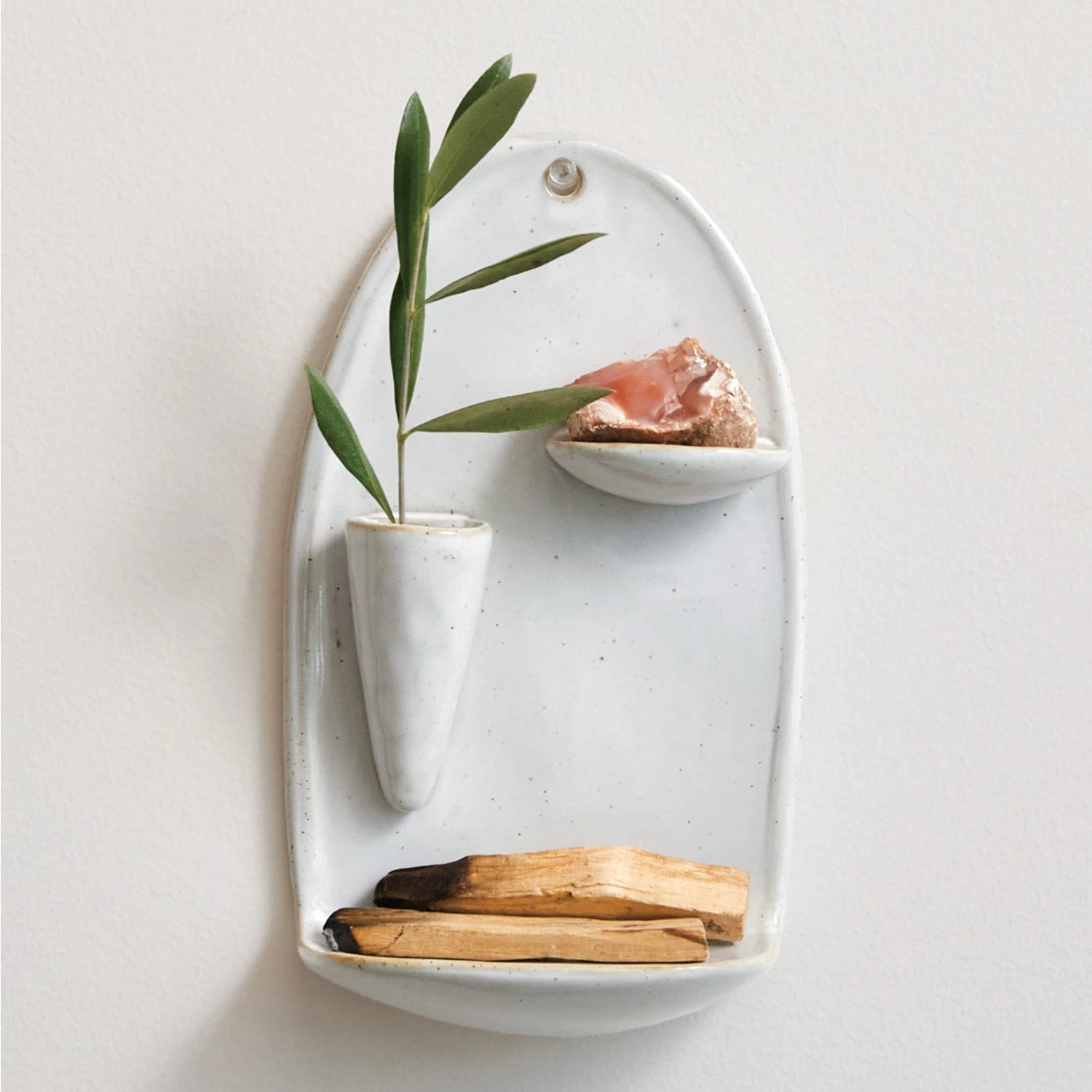 Wall Vase w/ 2 Shelves