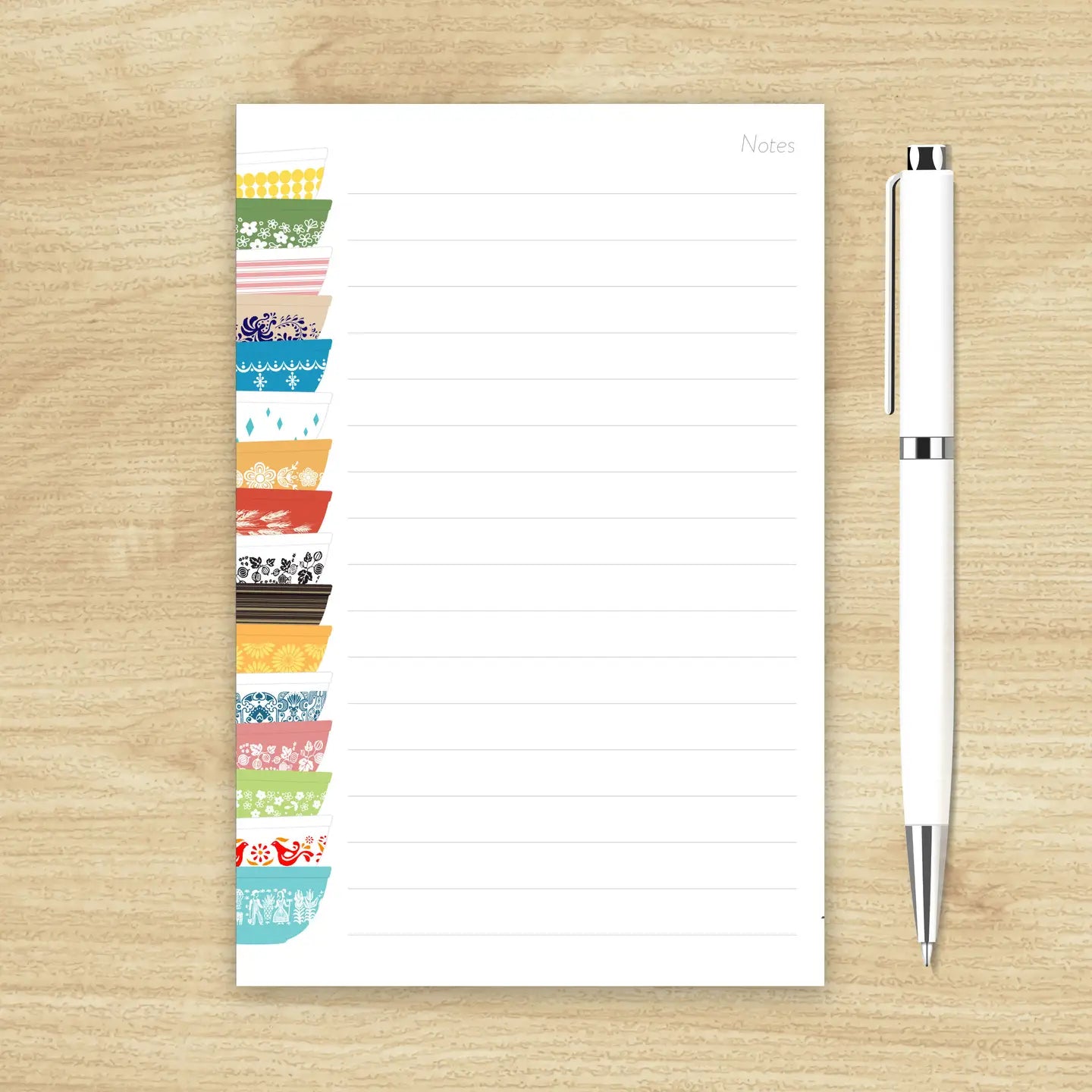 Pyrex-Inspired Stack Notepad – Retro Writing Pad