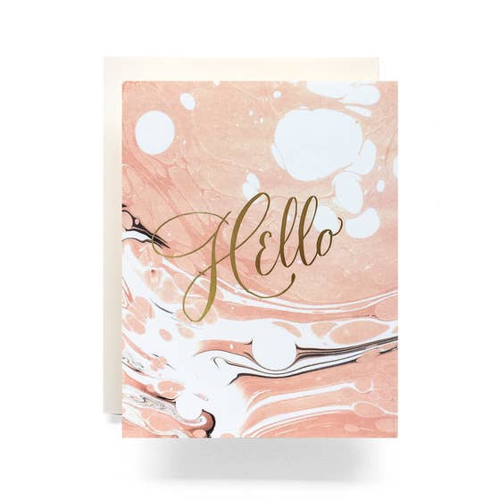 Marble Hello Greeting Card