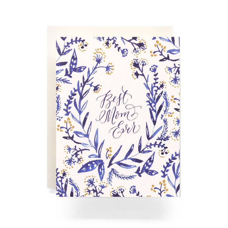 Cobalt & Canary Mothers Day Greeting Card