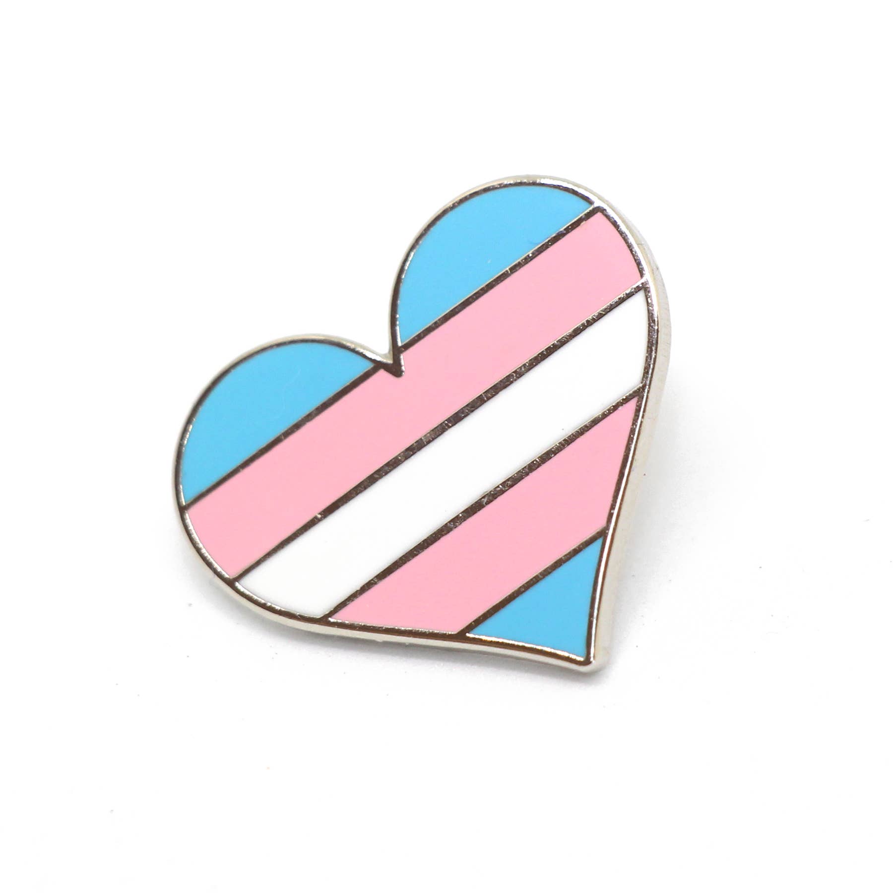 Transgender Flag Heart Pin