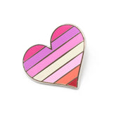 Lesbian Flag Heart Enamel Pin