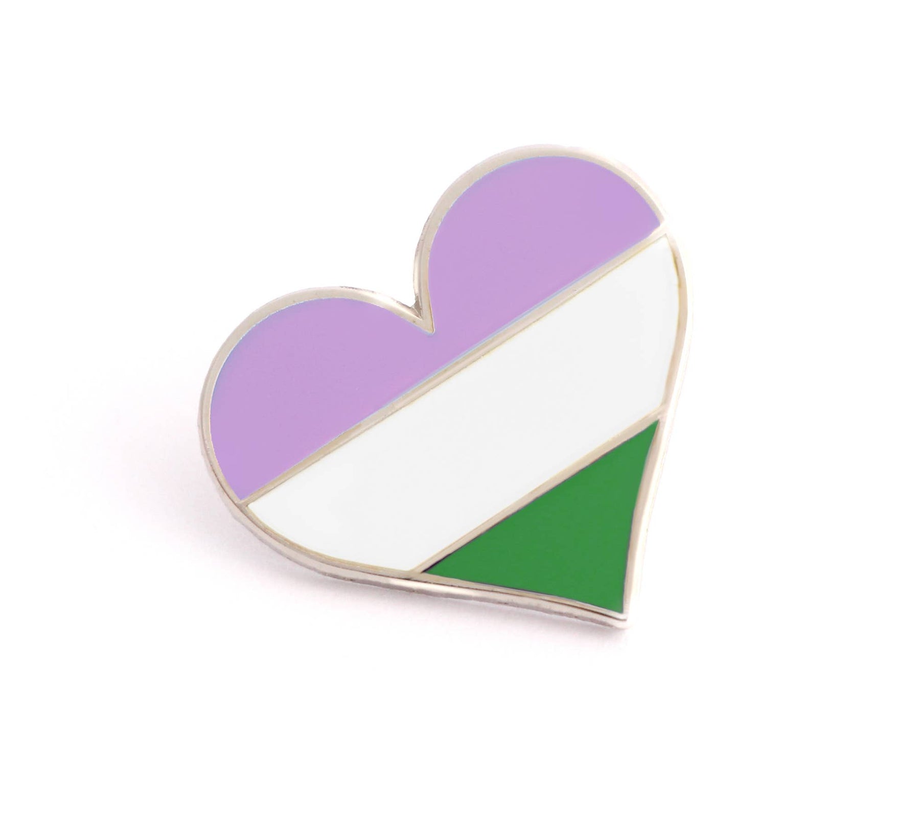Queer Flag Heart Pin