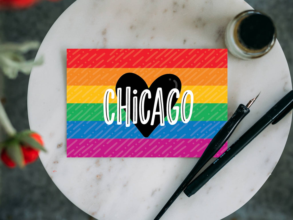 Chicago Pride Heart Postcard