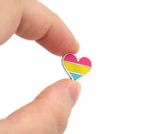 Tiny Heart Pansexual Flag Enamel Pin
