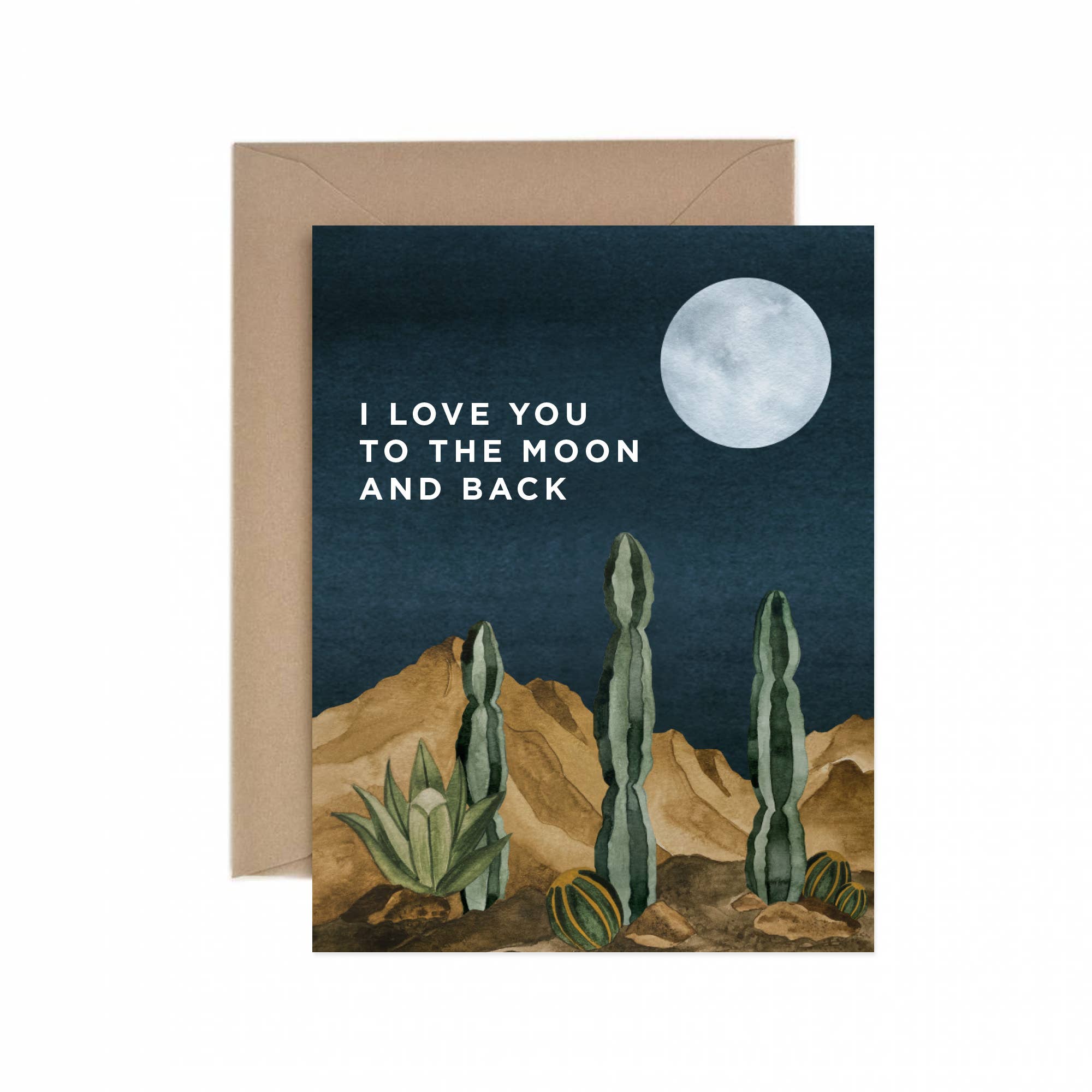 Moon and Back Love Greeting Card
