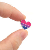Tiny Heart Bisexual Flag Enamel Pin