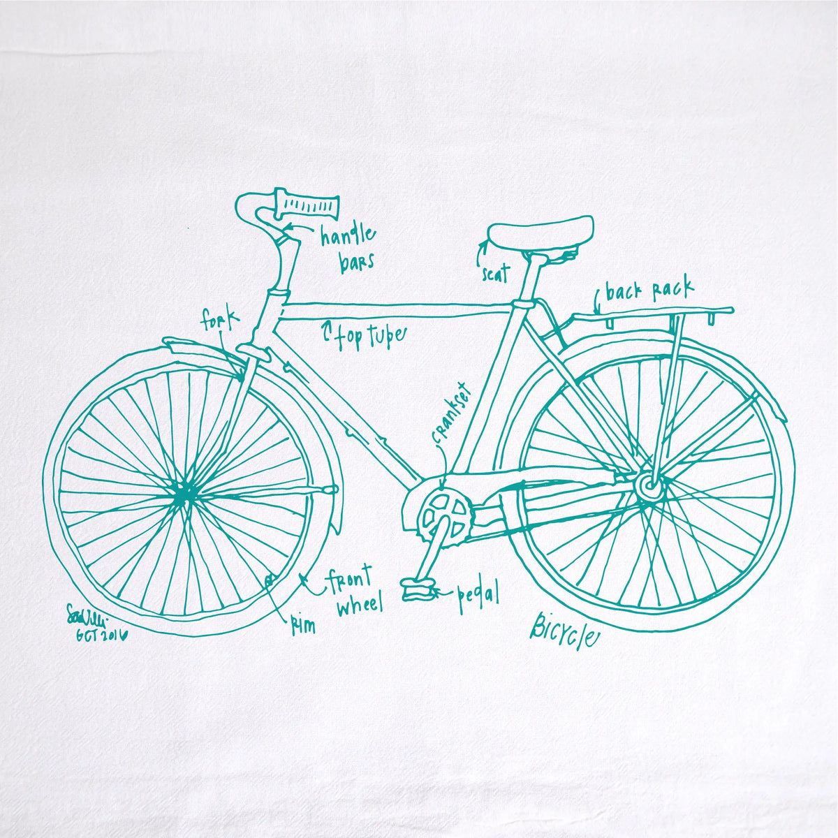 Bicycle Tea Towel