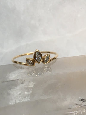 Marquis Diamond Fan Ring