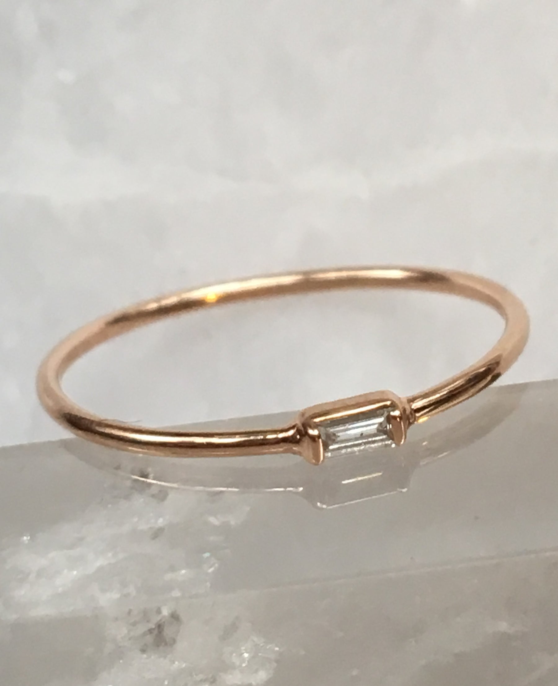 Baguette Diamond Stacker Ring