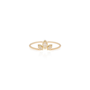 Marquis Diamond Fan Ring