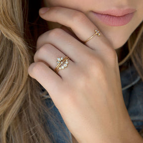 Marquis Diamond Fan Ring